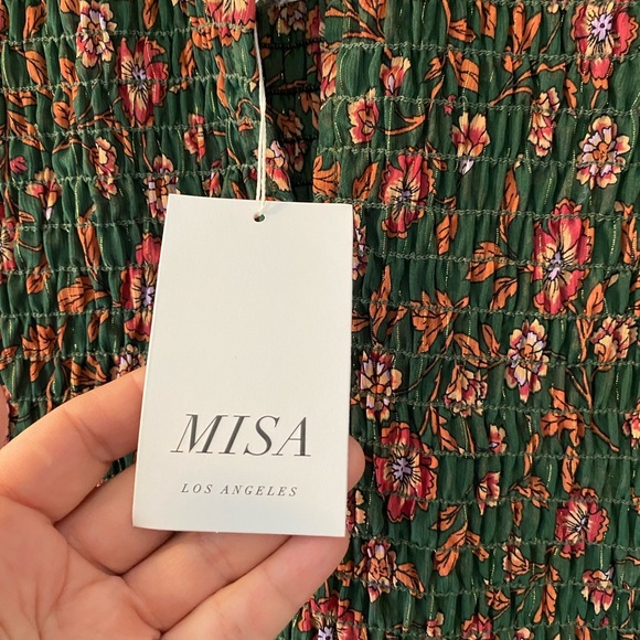 Misa Los Angeles Jessa mini chiffon dress in Evergreen Bloom pattern small - Picture 6 of 12